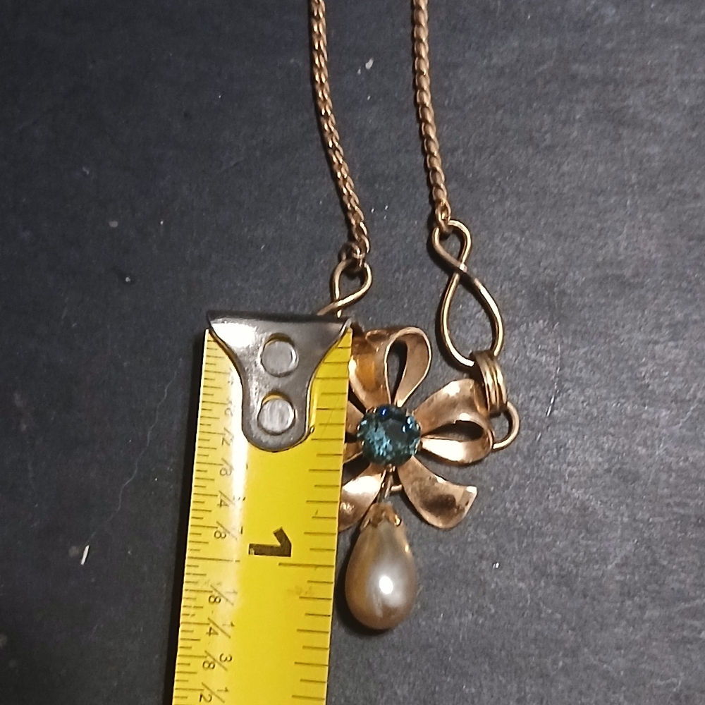 Vandell vintage floral gold necklace 1/20 - Picture 10 of 12